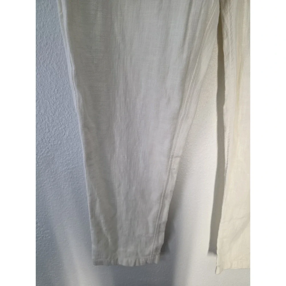 Onia Men's Pants XL Off-White Casual Cotton Linen Resort Trousers Slacks